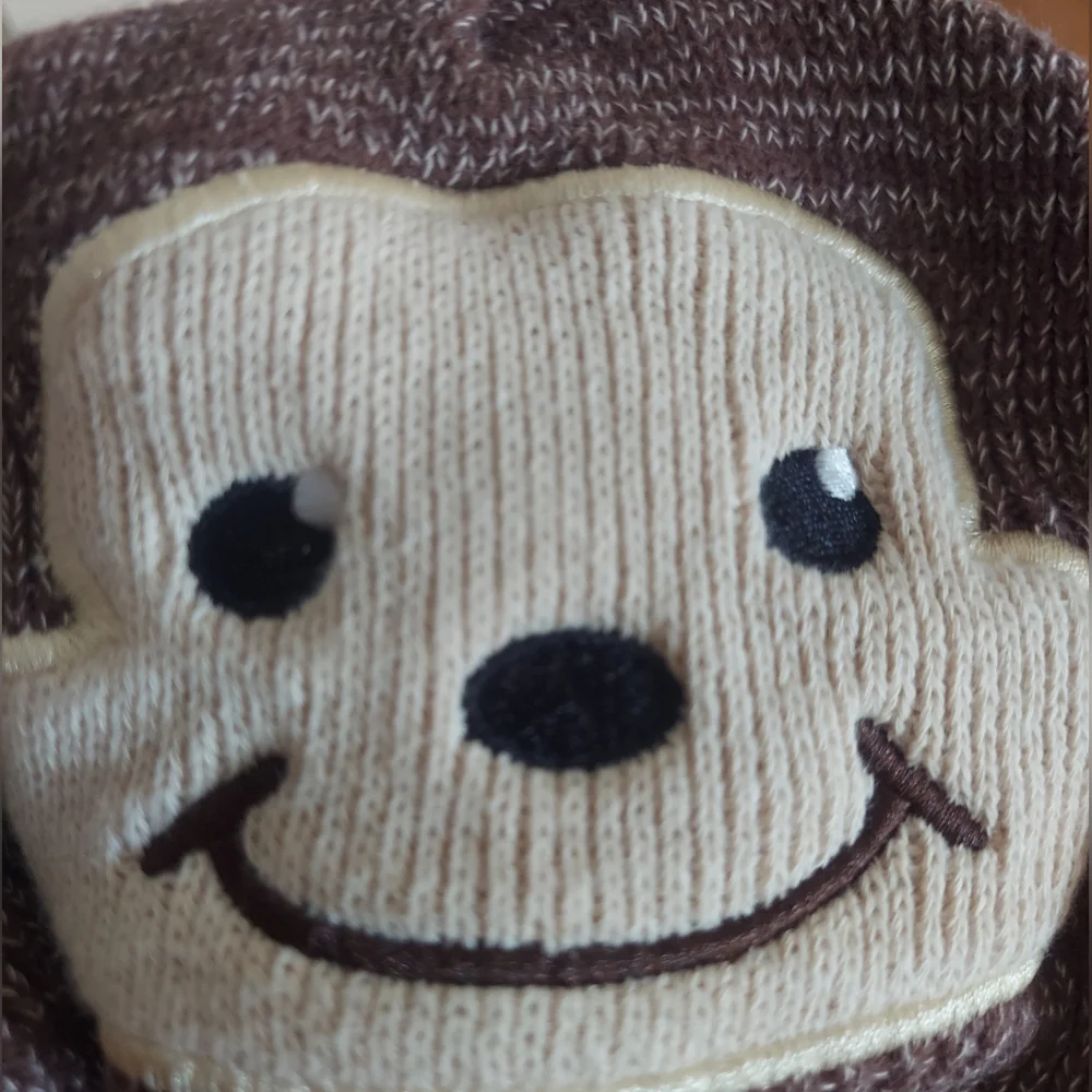 🎁 10/$25 Monkey knit cap,  0-6 months